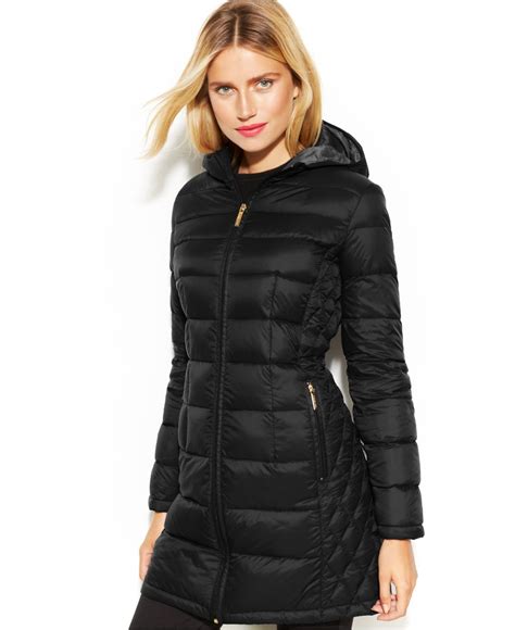 michael kors black puffer coat|michael kors puffer coat women.